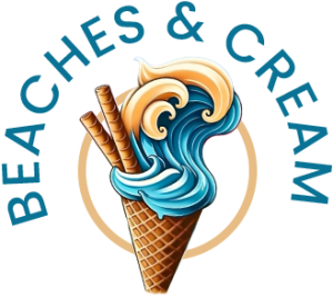 Beaches And Cream Satellite Beach Fl Ice Cream Logo Dark
